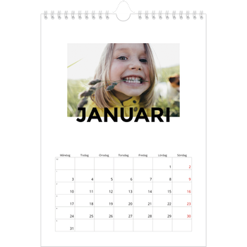 Fotokalender A4 Enkel — Spridda bokstäver