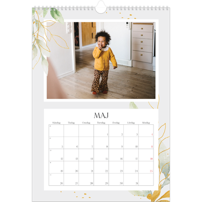 A3 Årskalender — Blomster akvarell [omslag]