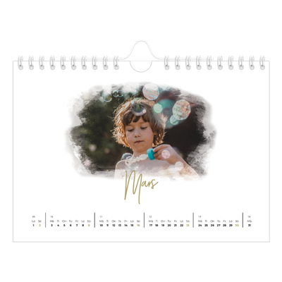 Fotokalender A5 Enkel — Fotoeffekter [Mars]