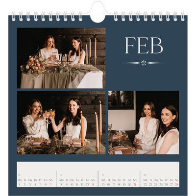 Årskalender kvadratisk — Skiffer & seriffer [Februari]