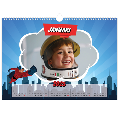 Fotokalender A3 Enkel — Serietidning [Januari]