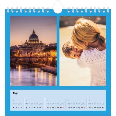 Årskalender kvadratisk — Skarpa färger [Maj]