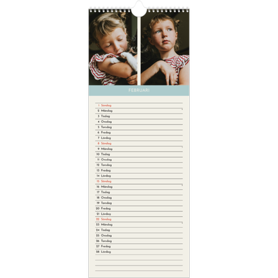 Fotokalender Smal  — Pastellkapitel [Februari]