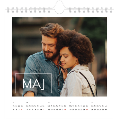 Årskalender kvadratisk — Stor dato [Maj]