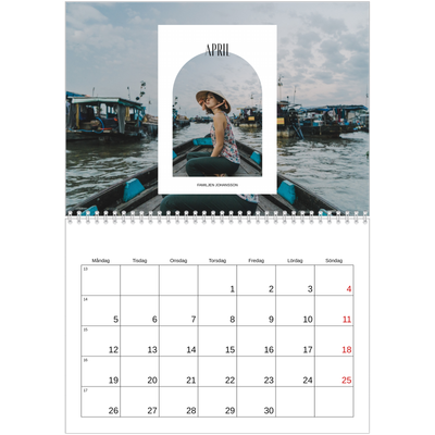Fotokalender A3 Klassisk (30 x 40 cm) — Det öppna valvet [April]