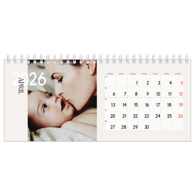 Skrivbordskalendrar — Överlappande text [April]