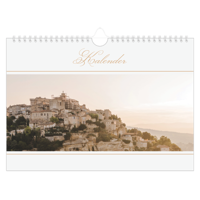 Fotokalender A4 Enkel — Elegant guld [omslag]