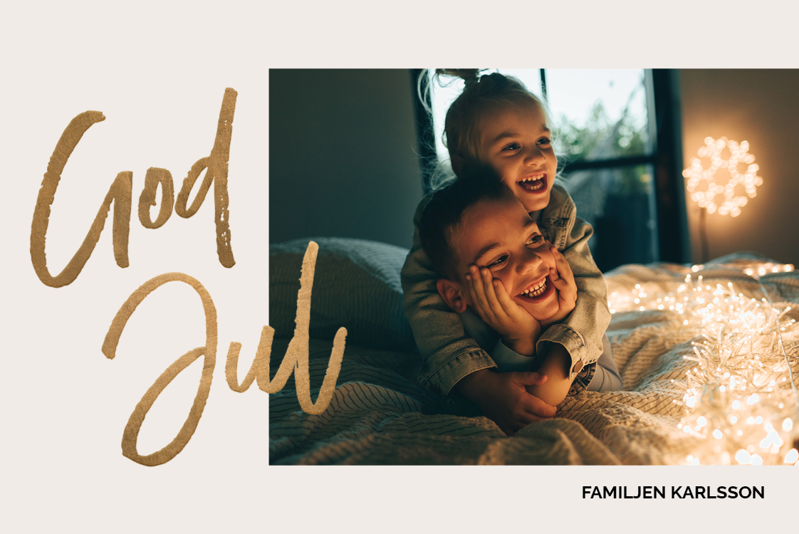 Fotokort — Handskriven God Jul