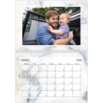 Fotokalender A3 Klassisk — Marmor bakgrund