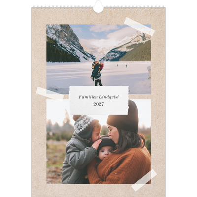 A3 Familjeplanerare — Planerare i naturlig stil - Familj på 5 [omslag]