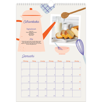 Fotokalender A3 Enkel — Året i recept