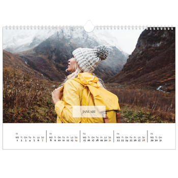 Fotokalender A3 Enkel — Klassisk kalender