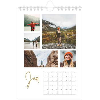 Fotokalender A5 Enkel — Handskriven månad