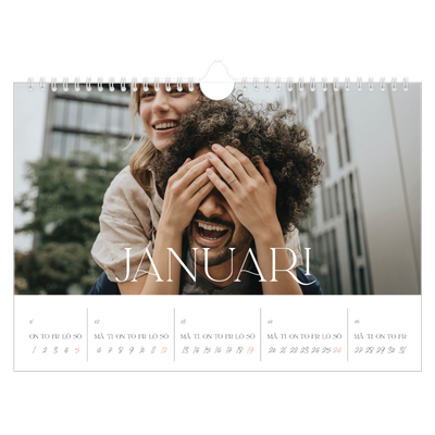Fotokalender A4 Enkel — Stora bilder [Januari]