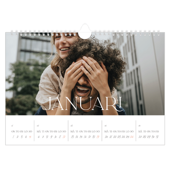 Fotokalender A4 Enkel — Stora bilder