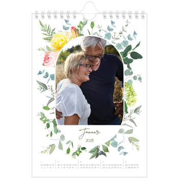Fotokalender A5 Enkel — Klassiska blommor