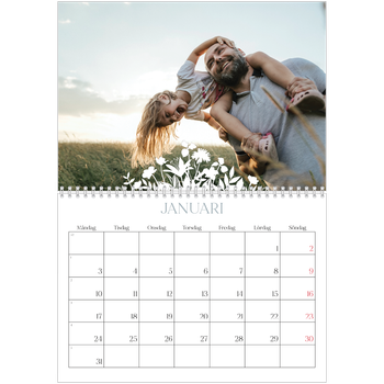 Fotokalender A3 Klassisk — Blommotiv