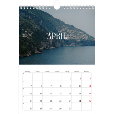Fotokalender A4 Enkel (20 x 30 cm) — Oändlig flykt [April]