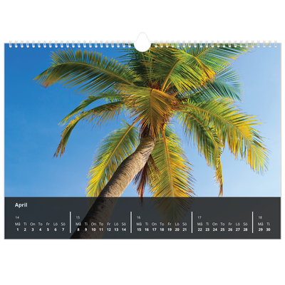 Fotokalender A3 Enkel — Transparent kalender [April]