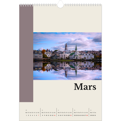 A3 Årskalender — Världens sevärdheter [Mars]