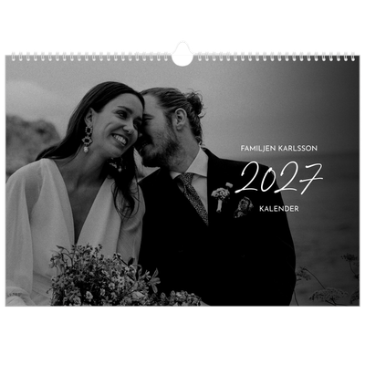 Fotokalender A3 Enkel — Elegant skrift [omslag]