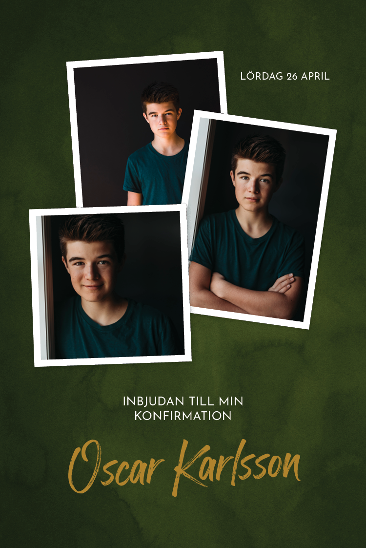 Inbjudningar — Grönt bildcollage