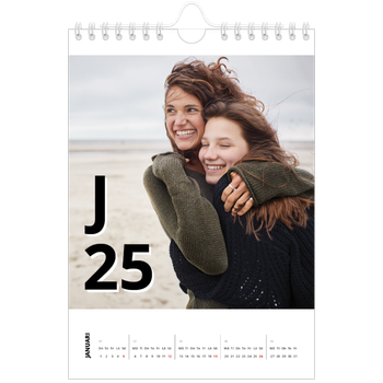 Fotokalender A5 Enkel — Bokstäver och tal