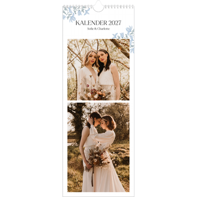 Fotokalender Smal  — Elegant blommig [omslag]