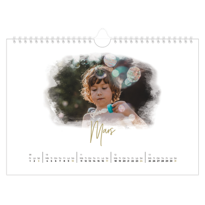 Fotokalender A4 Enkel — Fotoeffekter [Mars]