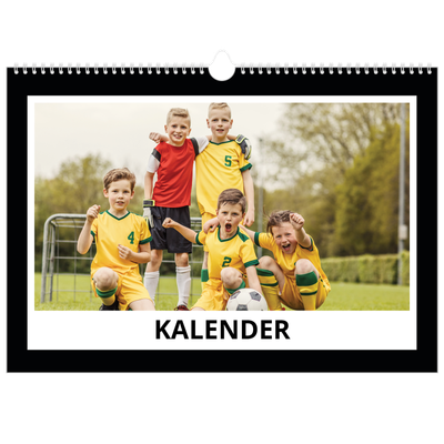Fotokalender A3 Enkel — Svart bakgrund [omslag]
