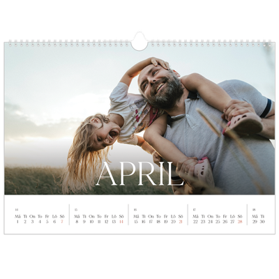 Fotokalender A3 Enkel — Tolv stora månader [April]