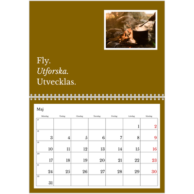 Fotokalender A3 Klassisk (30 x 40 cm) — Redaktionell Jord [Maj]