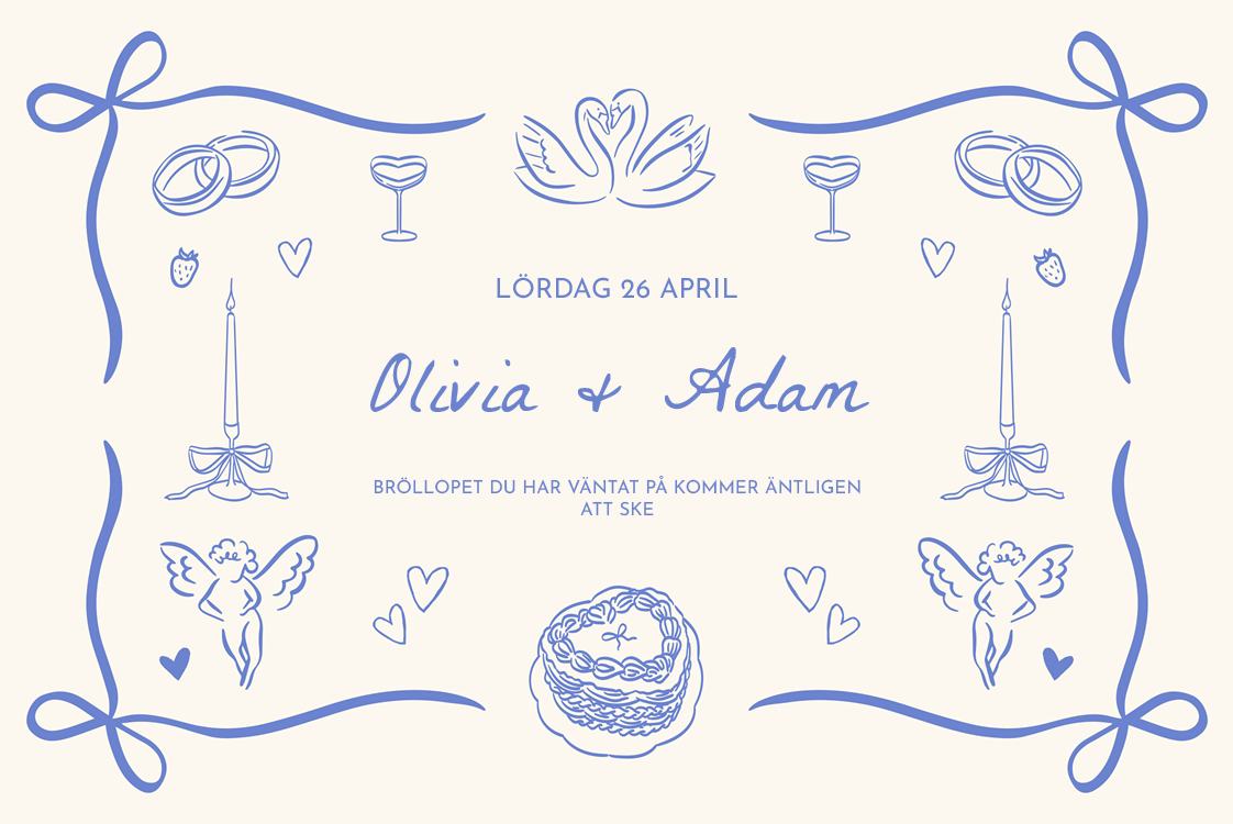 Inbjudningar — Rosetter och skisser