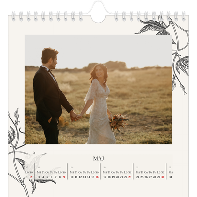 Årskalender kvadratisk — Bläck & murgröna [Maj]
