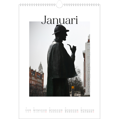 A3 Årskalender — Min reseskildring [Januari]