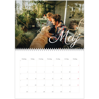 Fotokalender A3 Klassisk (30 x 40 cm) — Handskrivna månader [omslag]