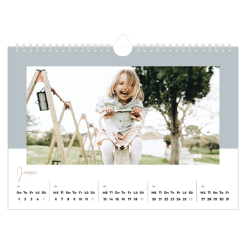 Fotokalender A4 Enkel — Kalender i naturfärger
