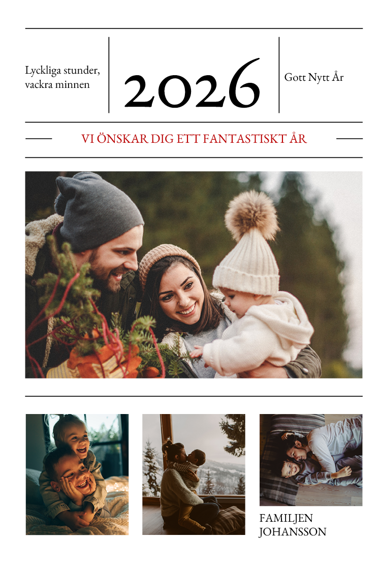 Fotokort — Nytt år - Se tillbaka