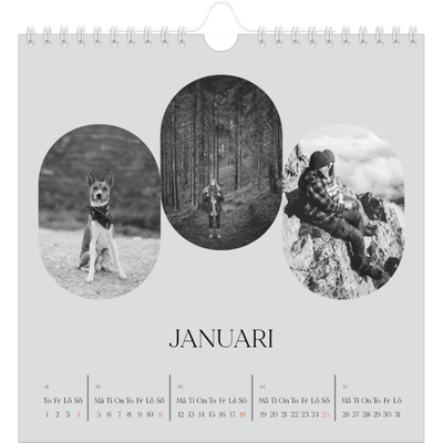 Årskalender kvadratisk — Den öppna vägen [Januari]
