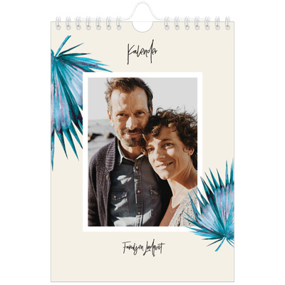 Fotokalender A5 Enkel — Målade blommor [omslag]