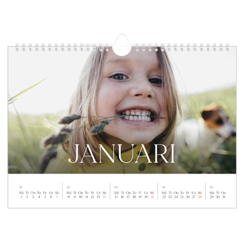 Fotokalender A4 Enkel — Tolv stora månader