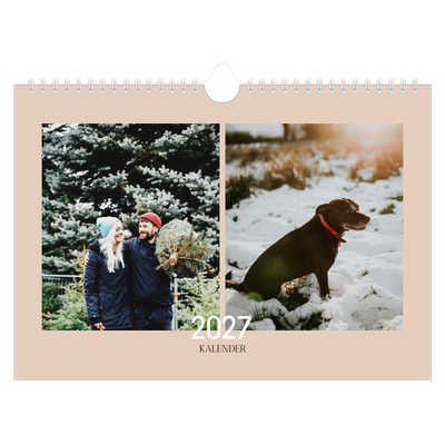 Fotokalender A4 Enkel — Överlappande text [omslag]