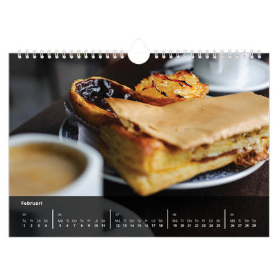 Fotokalender A4 Enkel — Transparent kalender [Februari]