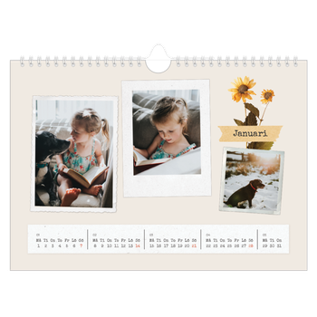 Fotokalender A4 Enkel — Retro scrapbooking