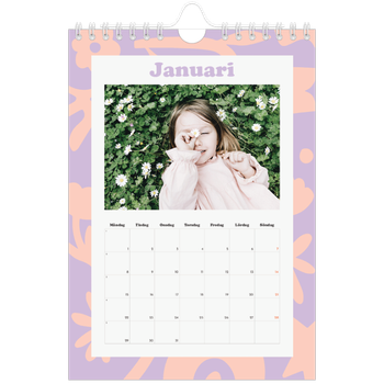 Fotokalender A5 Enkel — Färgglada mönster