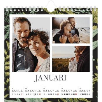 Fotokalender Kvadratisk — Blommande bakgrunder