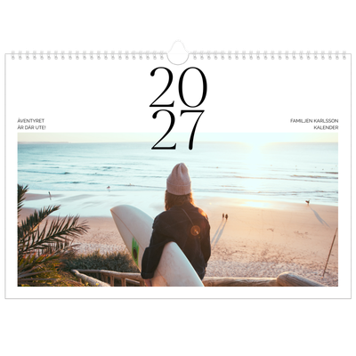 Fotokalender A3 Enkel — Surfing i solnedgången [omslag]
