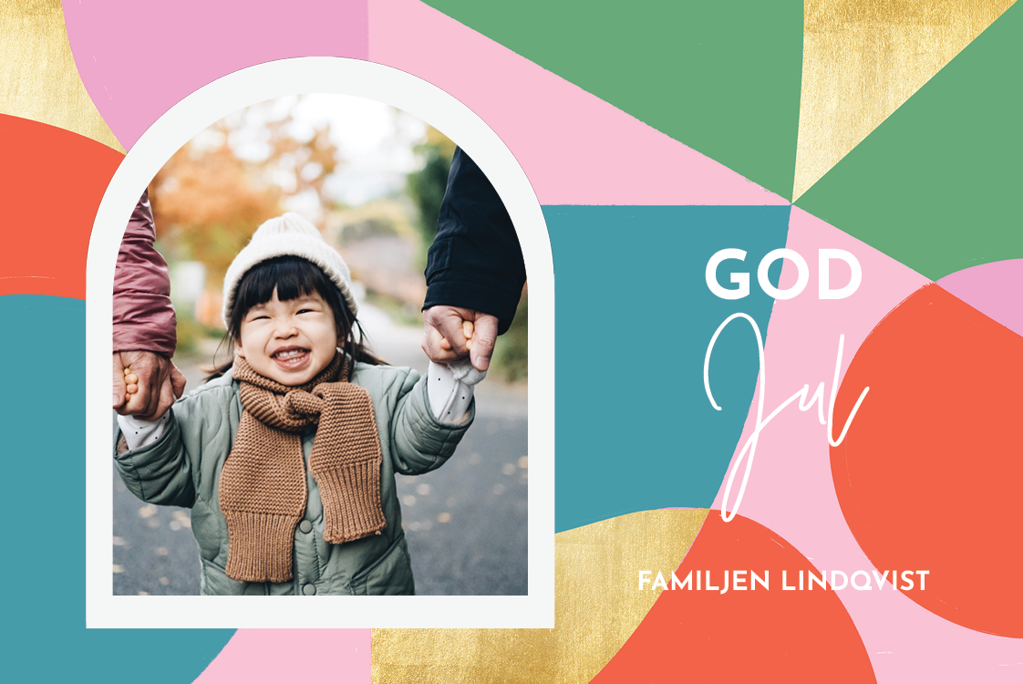 Fotokort — Färgglad jul