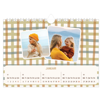 Fotokalender A4 Enkel — Retro mönster