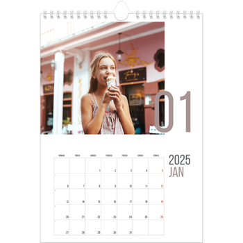 Fotokalender A4 Enkel — Antal månader